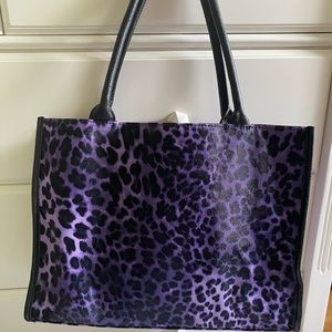 Neiman Marcus Purple Leopard Tote
